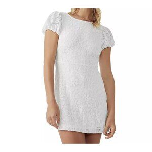 Free People womens Dress Size M Hailee Cut-Out Short Summer Sheath White (59)